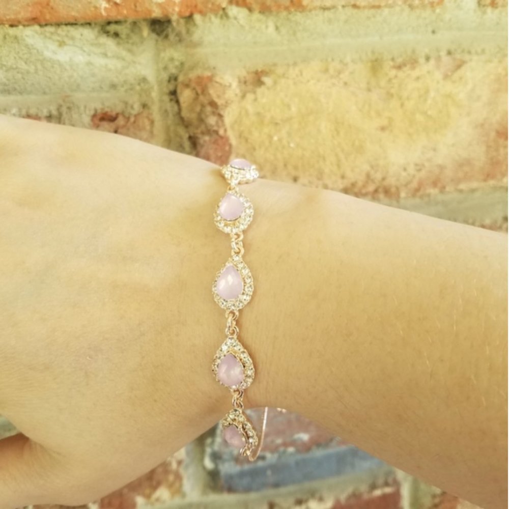 Charter club opal slider bracelet adjustable pink